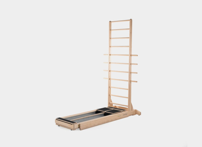 CoreAlign system displayed on a freestanding ladder. | caption::CoreAlign shown on freestanding ladder.